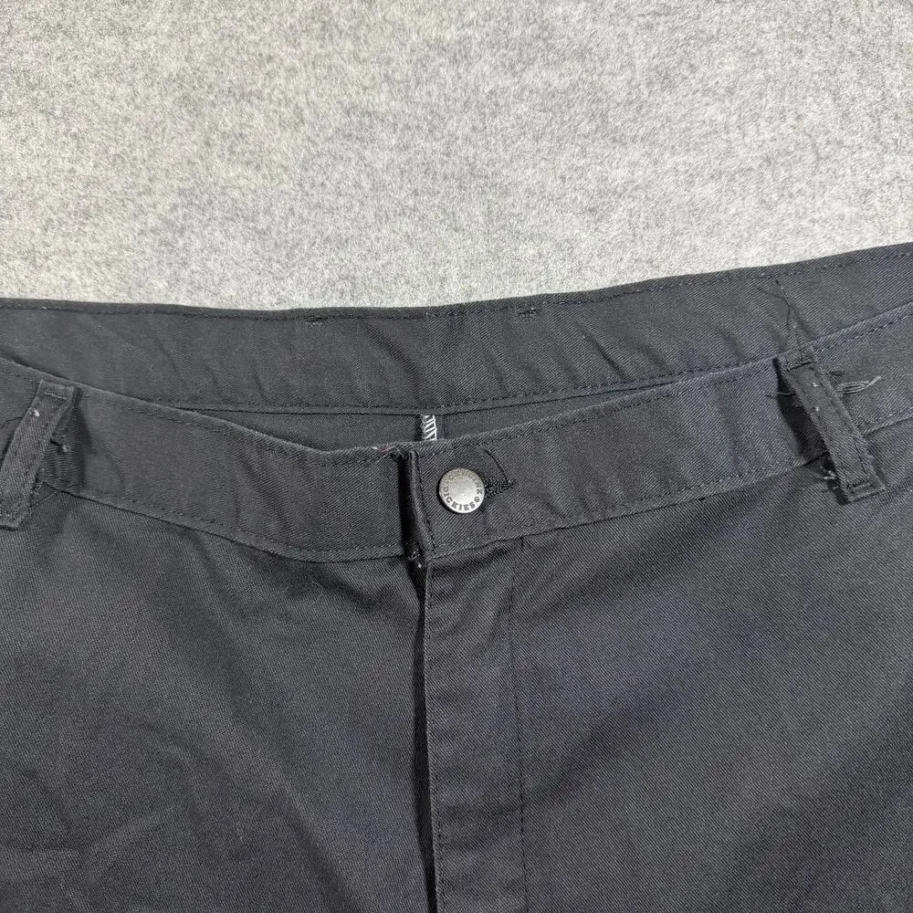 Dickies Cargo Pants Mens 44x32 Black Relaxed Fit Workwear Flap Pockets Utility